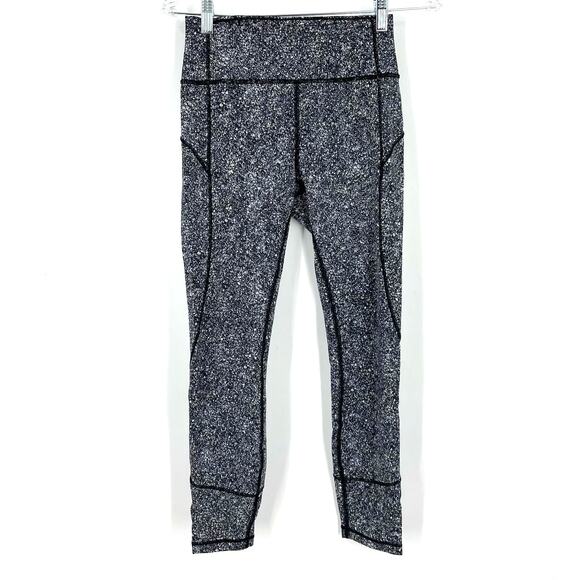 Lululemon In Movement Tight 25" Everlux Diffuse Starlight Black Size 6 - Picture 1 of 10